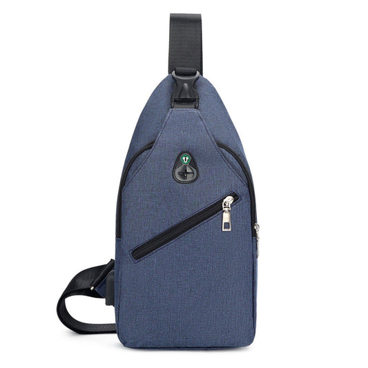 Crossbody Bag Casual Sling Bag Multi-Pocket Chest Bag Blue
