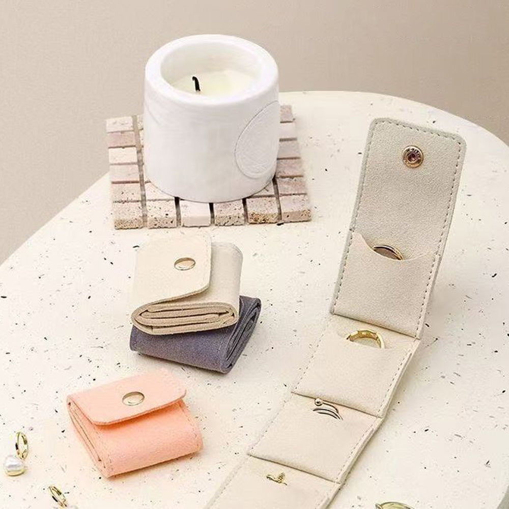 3-Pack Mini Travel Jewelry Organizer Pouch with Buckle