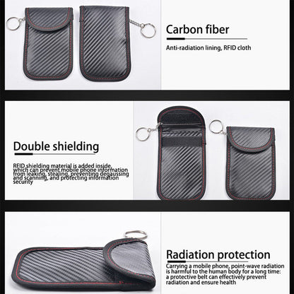 2 Pack Set Car Key Shielding Cases Keyless RFID Blocking Bags
