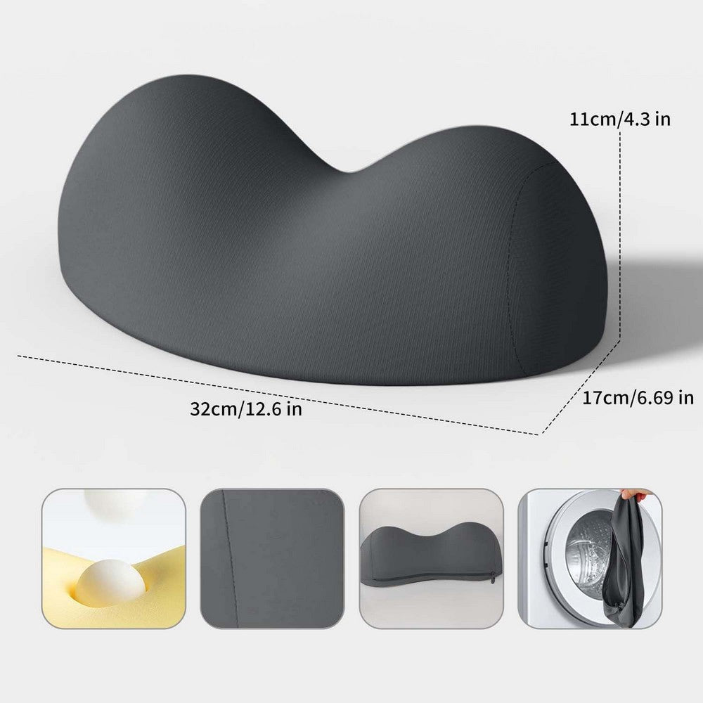 Small Neck Stretcher Pillow Soft Cervical Traction Neck Pillow for Tension Muscle-Black