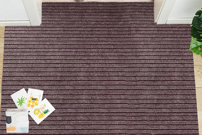 Stripe Anti-Fatigue Kitchen Mat Waterproof Non Slip Cushioned Foam-Brown