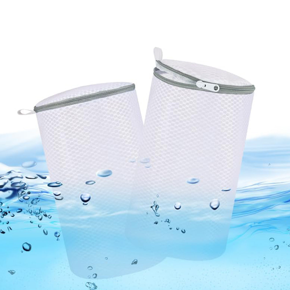 4Pcs Cylinder Mesh Shoe Washing Bags  Shoe Laundry Bags with Zipper for Sneakers Running Shoes Socks