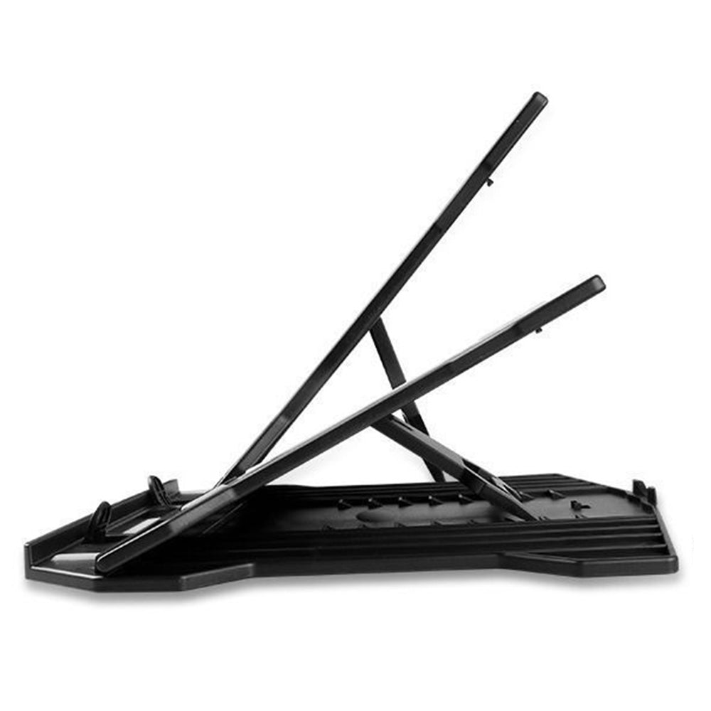 2 in 1 Adjustable Laptop Stand with Phone Holder Foldable Cooling Computer Stand Black