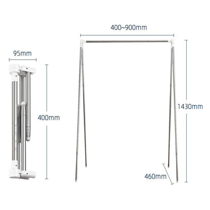 Portable Travel Telescopic Garment Rack Folding Clothes Rack