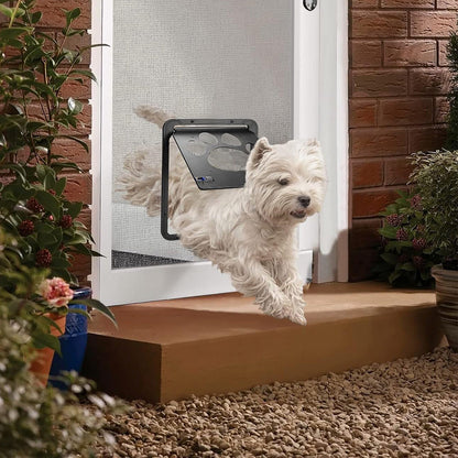 Lockable Pet Flap Screen Door Inside Door for Puppy Dog and Cat House