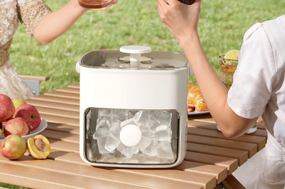 Portable 48 Grids Ice Cube Tray Mould With Lid And Storage Box Scoop Tong Set