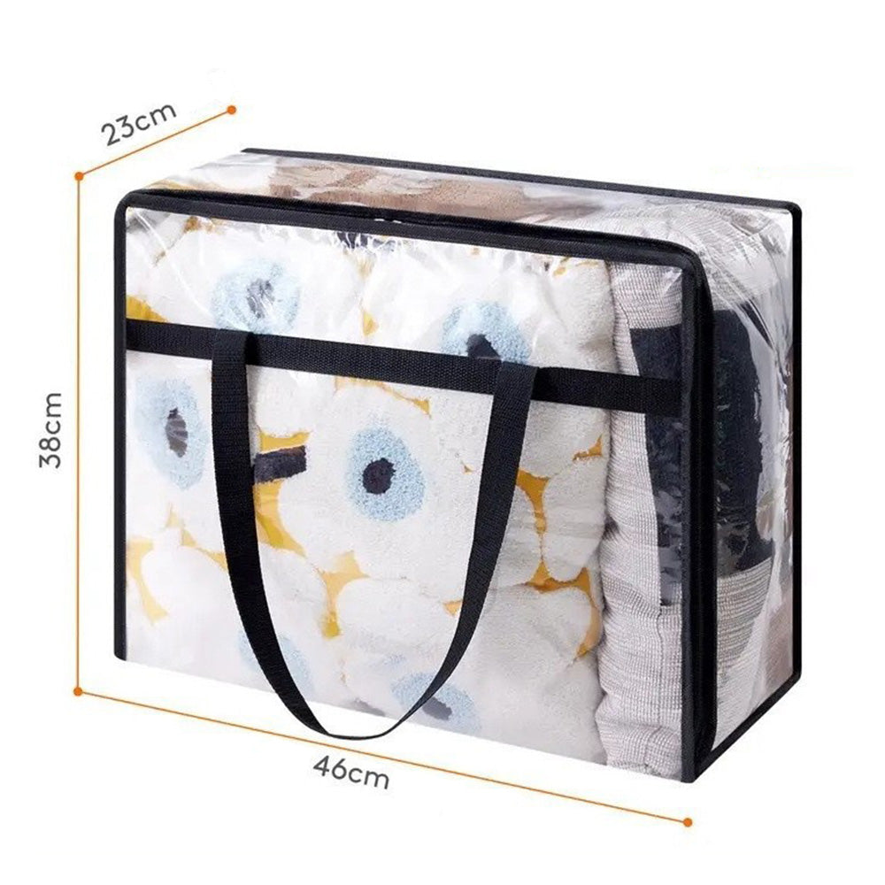 6 Pack Thick Clear Storage Bags with Zipper for Clothes Bedding
