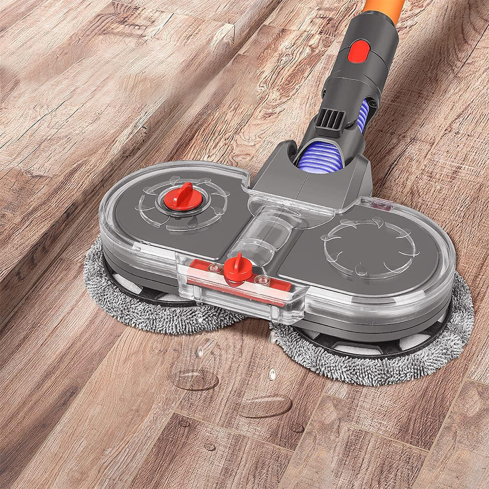 Mop Head with Detachable Water Tank and 6 Reusable Mop Pads for Dyson V7 V8 V10 V11 Vacuum Cleaners