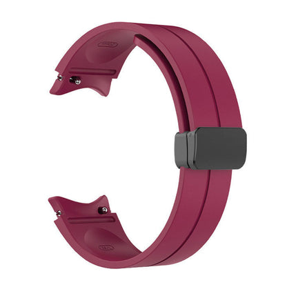 Magnetic Watch Band Silicone Strap for Samsung Galaxy Watch 4/5/5Pro/6 Red