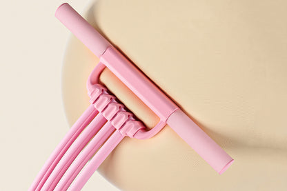 8 Tube Detachable Adjustable Pedal Resistance Band -Pink