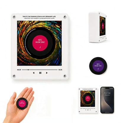 NFC Music Player with 9 Discs Retro Vinyl Record Player