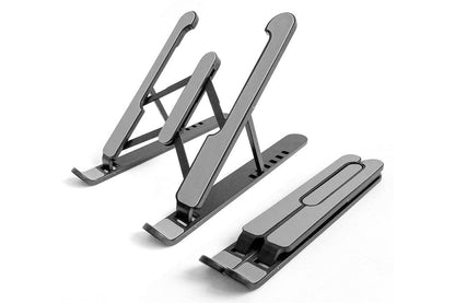 Adjustable Height Foldable Aluminum Laptop Stand - Black