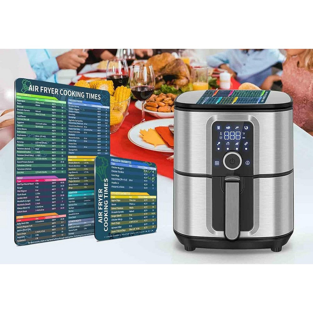 2Pcs Air Fryer Magnetic Cheat Sheet Set Air Fryer Accessories Cookbook