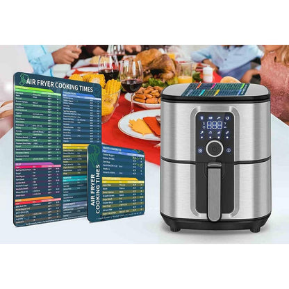2Pcs Air Fryer Magnetic Cheat Sheet Set Air Fryer Accessories Cookbook