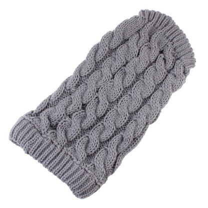 Puppy Dog Jumper Winter Warm Knitted Sweater Pet Clothes for Small Dogs Coat -Grey