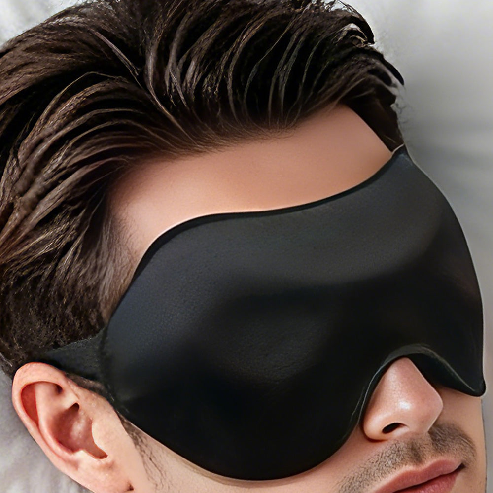 3D Full Blackout Sleep Mask -Black