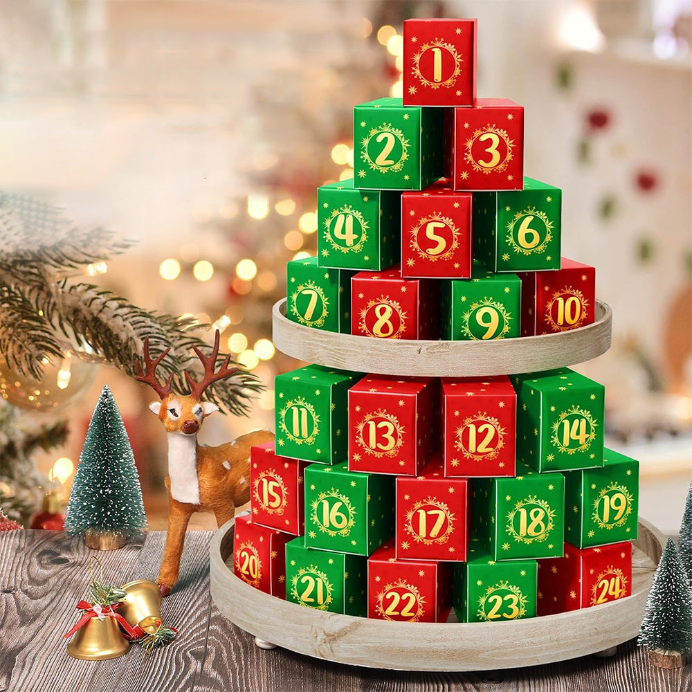 24 Days Surprise Botanical Building Blocks Advent Calendar Christmas Countdown Calendar Box Style 3