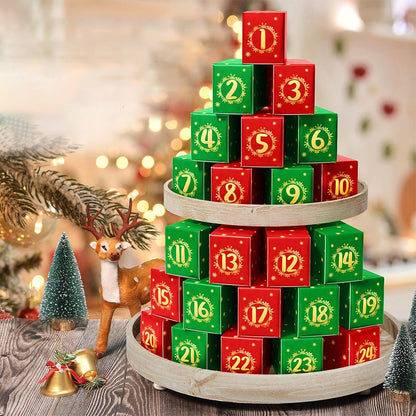 24 Days Surprise Botanical Building Blocks Advent Calendar Christmas Countdown Calendar Box Style 3