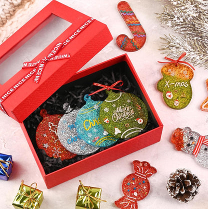 3 Pack Christmas Resin Molds Silicone Ornament Pendant