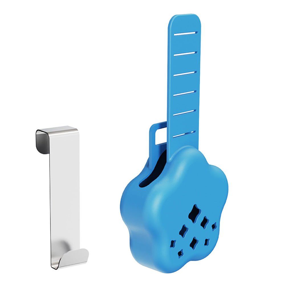 Silicone Metal Toilet Tank Cleaning Tablet Hanging Holder - Blue