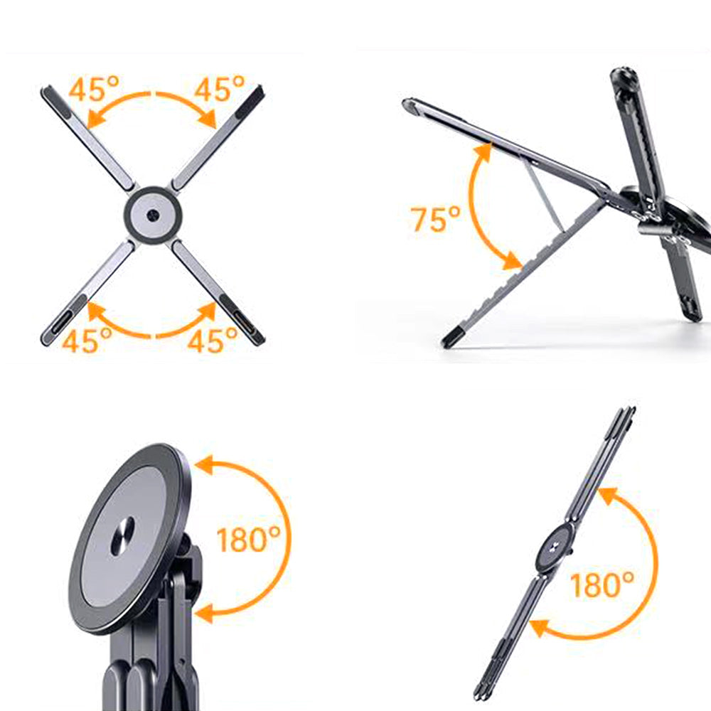 3 in 1 Attachment Phone Tablet Laptop Stand Foldable Adjustable Alloy Holder