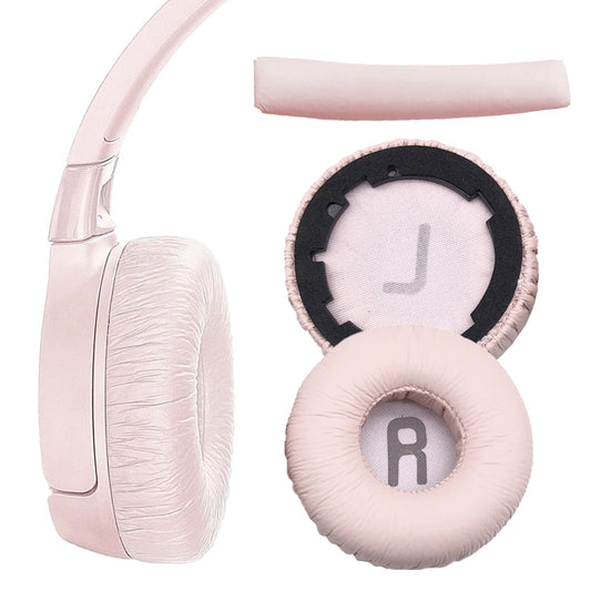 Headworn Heaphone Protector Set Ear Pads Cushion and Headband for JBL Tune600BT T520BT T510BT T500BT T450BT Pink