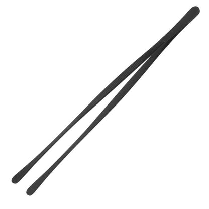 2 Pack 30cm BBQ Tongs Stainless Steel Round and Straight Head for Grilling Cooking-Black