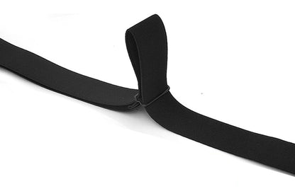 2Pcs Adjustable Stretch Belt Invisible Elastic Waistband for Pants Jeans -Black