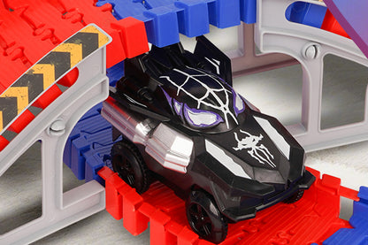 212Pcs Set Spider Toys for Boys Spider Race Track with 2 Cars Birthday Gifts