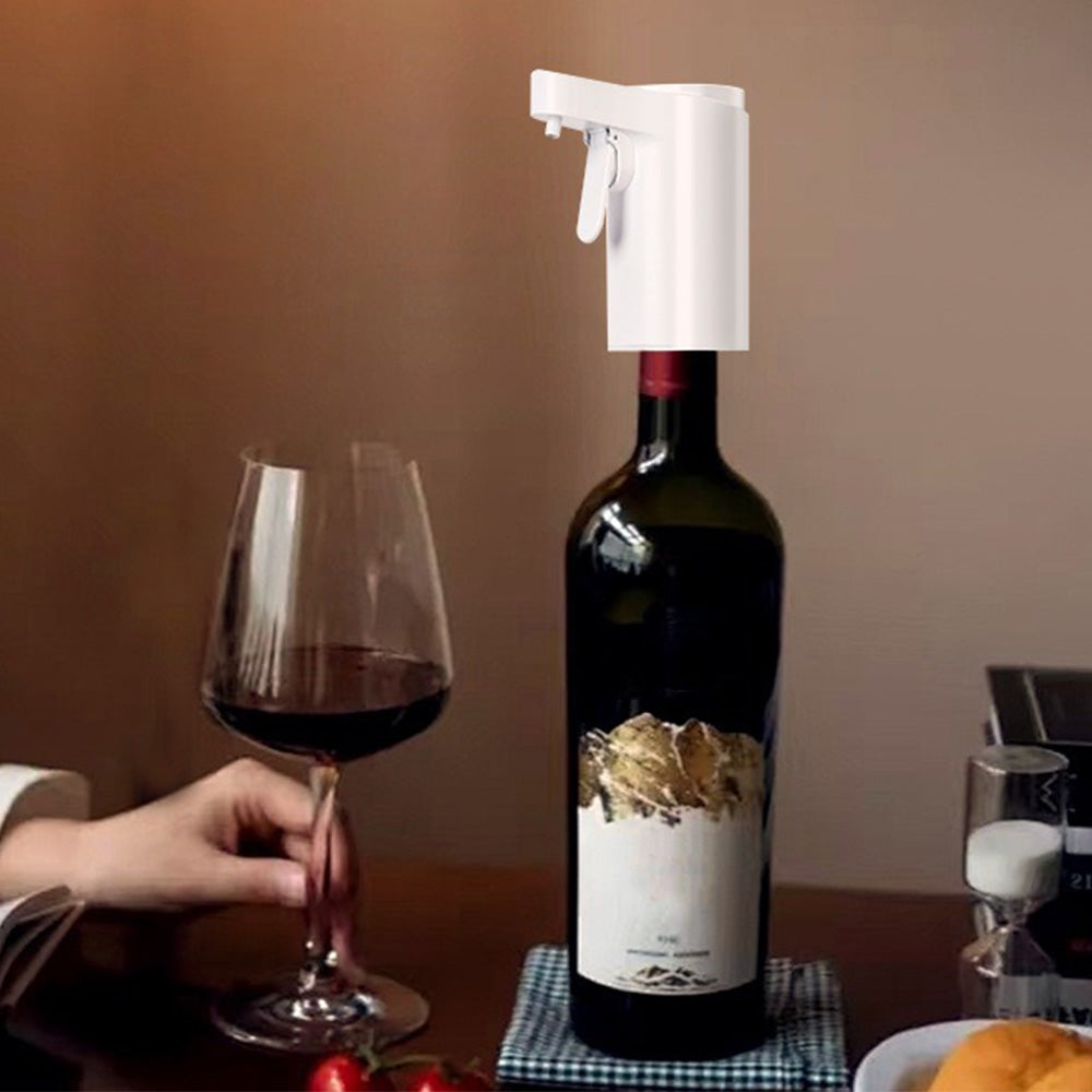 Smart Digital Wine Spirit Bottle Dispenser with Touch Screen-White