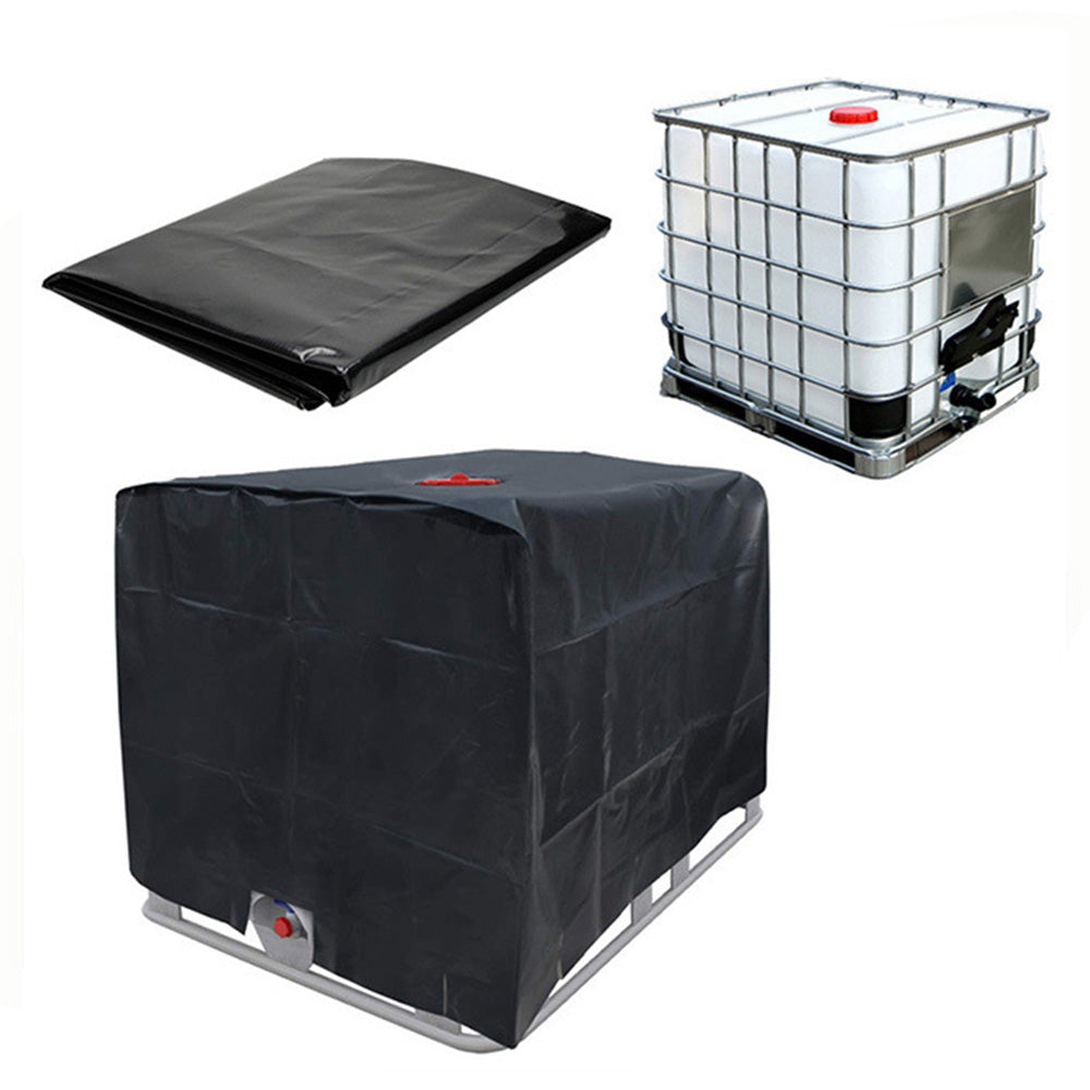 420D Oxford Fabric Cover for 1000L IBC Water Tank with Zipper - Black