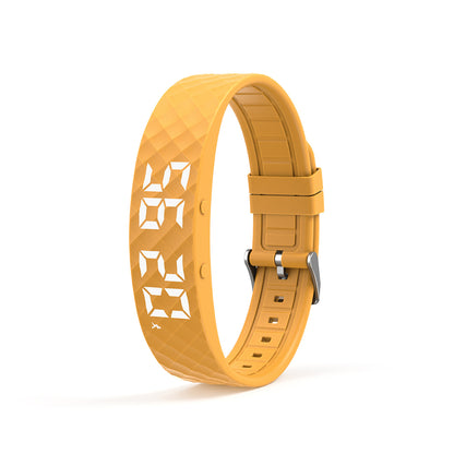 Vibrating Alarm Wristband Silent Wrist Watch - Yellow