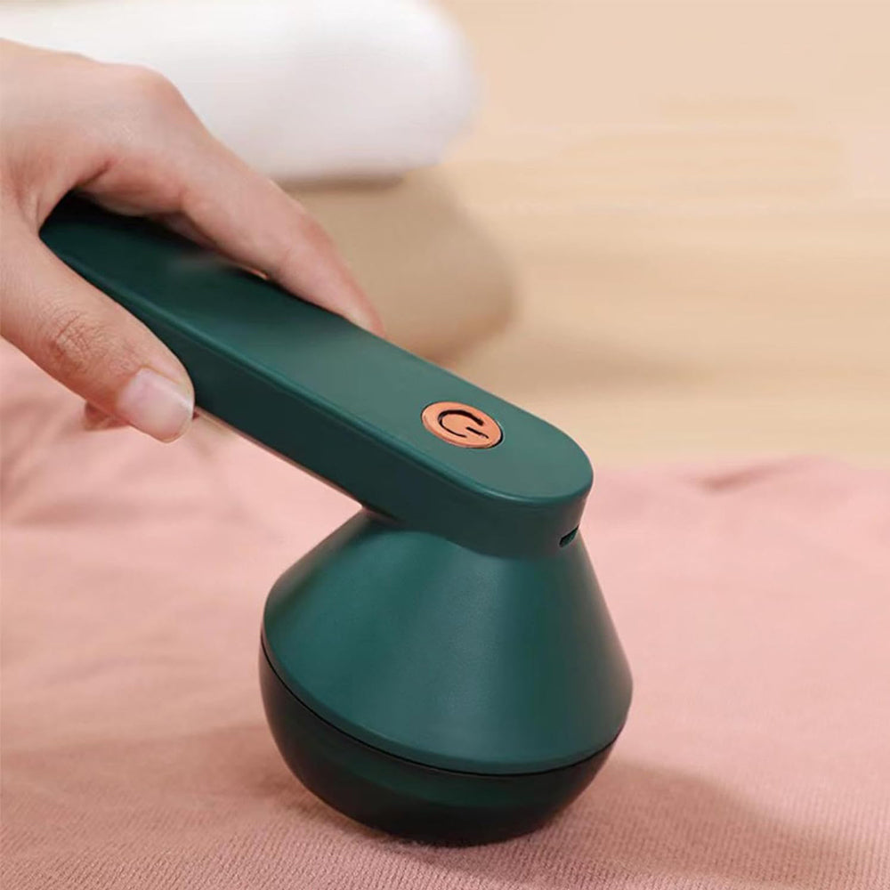 Rechargeable Electric Fabric Shaver and Clothing Fuzz Remover - Green