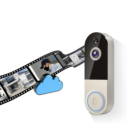Smart Video Doorbell Camera Wireless Outdoor Doorbell Camera-White