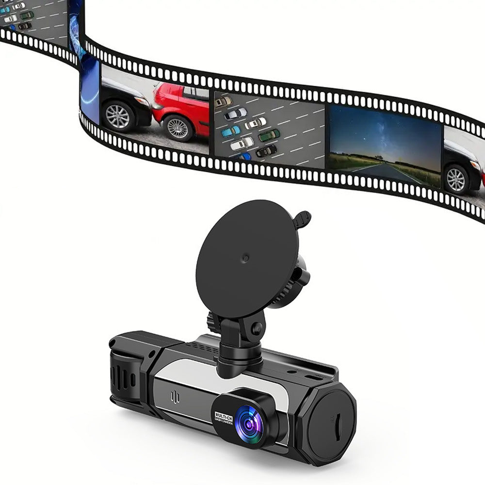 3-in-1 Mini Dash Cam for Cars ¨C Night Vision with Loop Recording