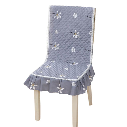 Siamese Chair Cover Non-Slip Thickened Stretch Slipcover Seat Cover -Dark gray