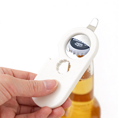 2 Piece 5-in-1 Bottle Jar Can Opener with Easy Attached Storage - White