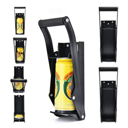 Wall Mounted Can Crusher with Can Opener for 8-16 Oz Can Hand-Held Can Flattener Recycling Tool