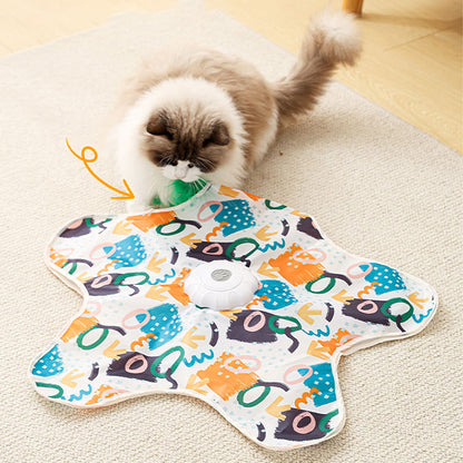 Interactive Cat Toy with Hide and Seek Feather-Orange