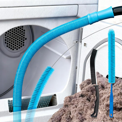 5Pcs Dryer Vent Cleaner Kit Flexible Lint Brush for Dryer Vacuum Fridge Air Conditioner-Blue