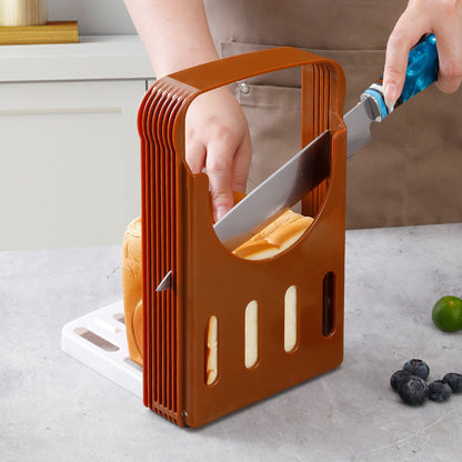 Foldable Bread Cutter Guide for Home Baking ââ‚?Toast Slicing Tool