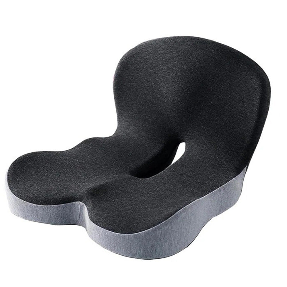 1PC Memory Foam Seat Cushion with Ergonomic Back Support for Office & Car Seats