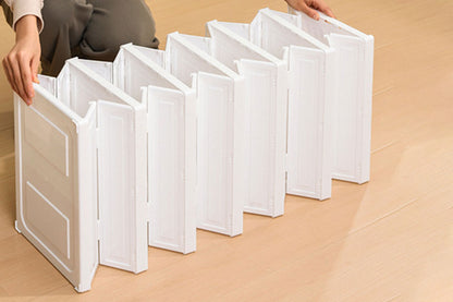 2Pcs 3 Tiers Foldable Stackable Shoe Organizer with Clear Door Plastic Shoe Rack