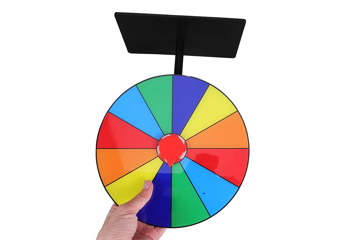 12-Slot 20cm Lucky Prize Wheel Tabletop Spin Game for Party Events and Raffles