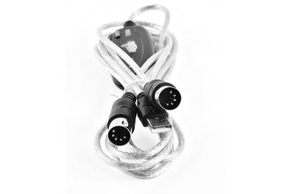 2Pcs MIDI to USB Cable Adapter for Music Keyboard and Electronic Piano to PC