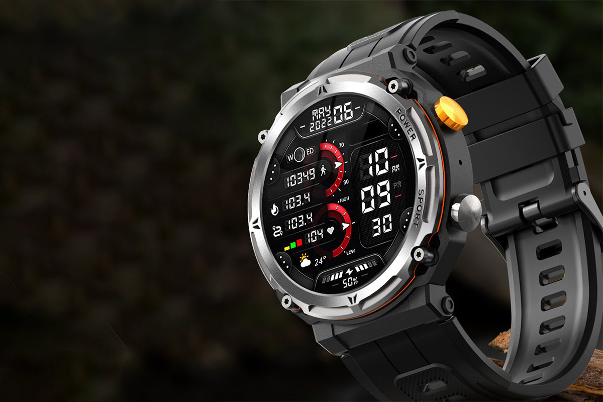 Military Smart Watch 1.39-Inch Fitness Watch with Heart Rate Sleep Monitor Blood Oxygen 100 Sports Modes Activity Tracker