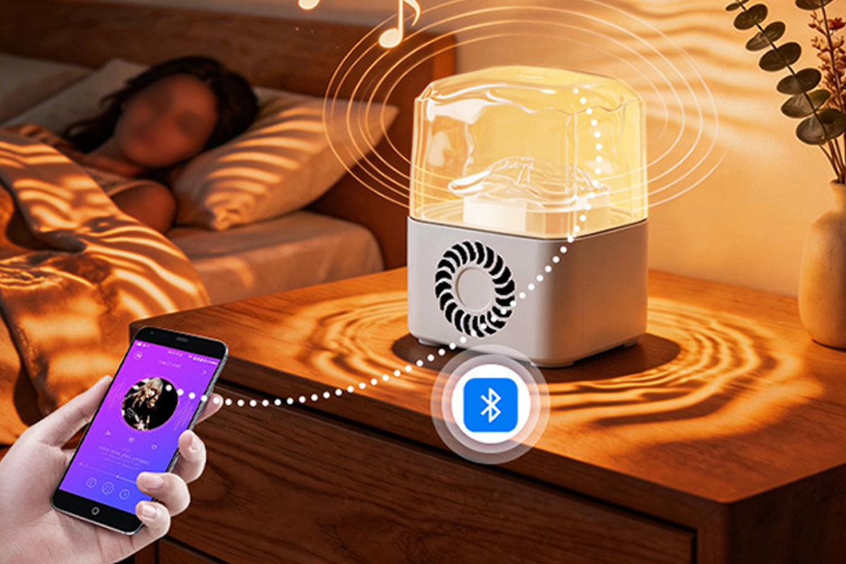 Rechargeable Bluetooth Speaker with 16 Color Light-White