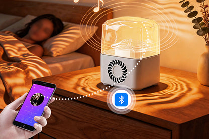 Rechargeable Bluetooth Speaker with 16 Color Light-White