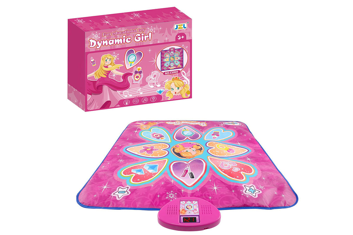 Dance Mat Pink Princess Toys for Girls Electronic Dance Pad with 7 Game Modes Musical Mat Christmas Gift