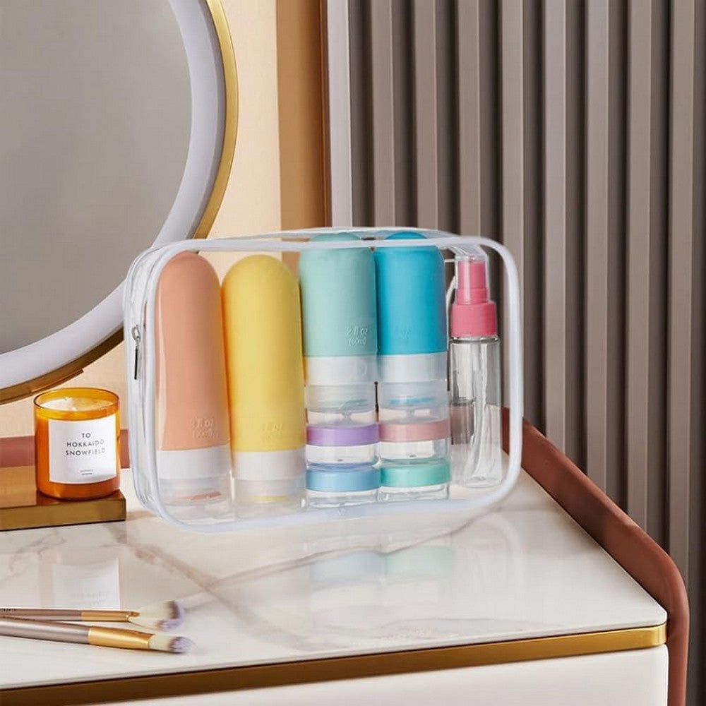 17Pcs Travel Bottles for Toiletries Silicone Travel Containers for Shampoo